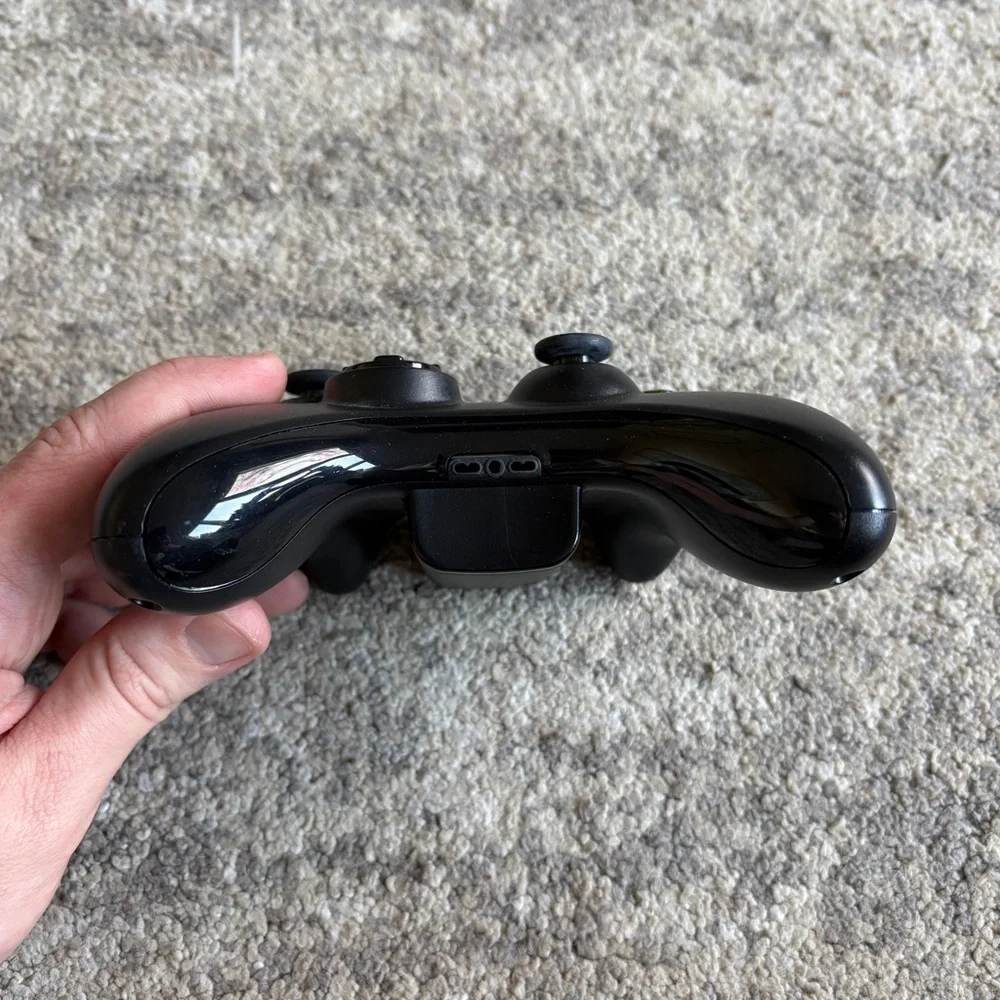 Lot Of 3 Official Microsoft Xbox 360 Black Wireless Controllers OEM TESTED